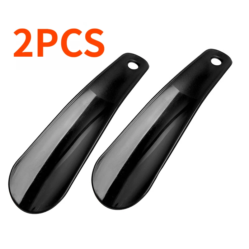 2pcs 16cm krátke topánky Rohy Čierne plastové plastové TPR Shoe Roh Shoon Shoehorn Shoehorn Shoe Lifter Flexibilné topánky topánok