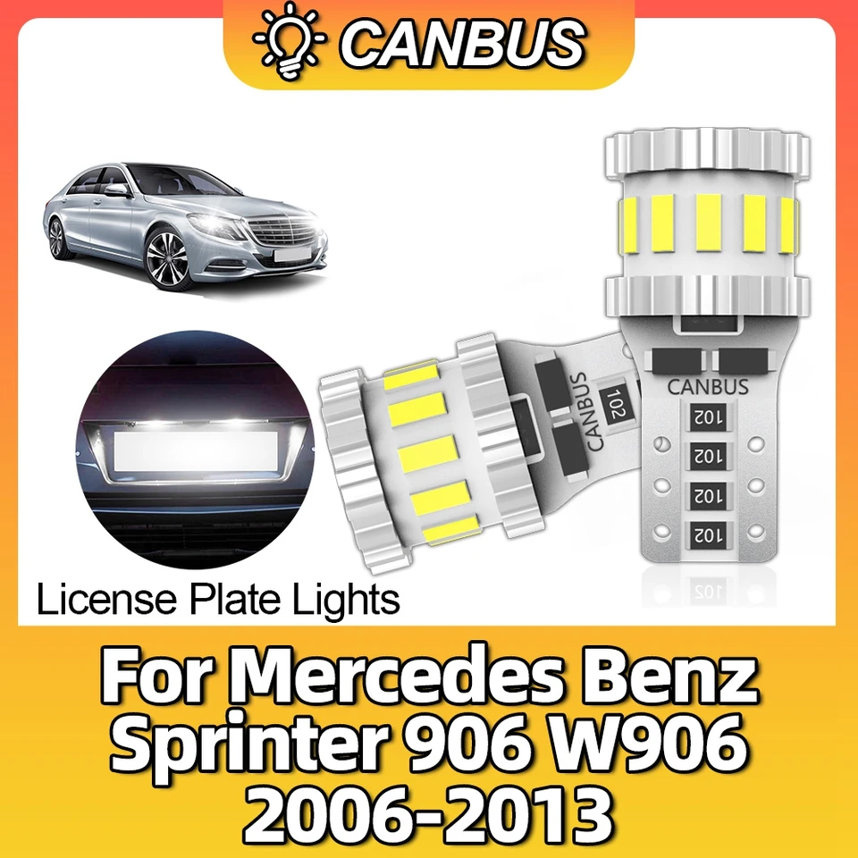 2pcs 194 T10 W5W LED LED CANBUS PARKOVÁ LAMP LAMP LIPS LIVE pre Mercedes Benz Sprinter 906 W906 2006 2007 2008 2009 2009-2013