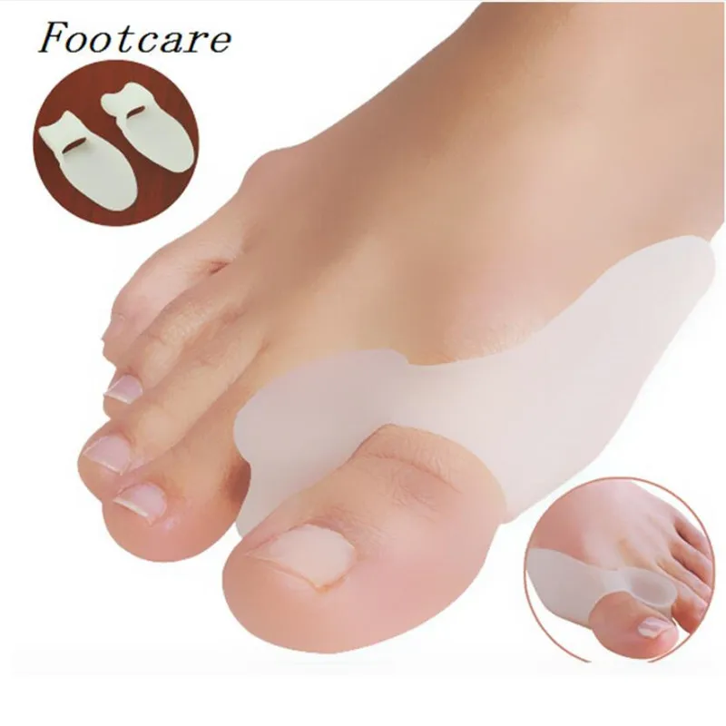 2pcs = 1Pair Silikónové prsty separátor Bunion Bone Ectropion Advanterové prsty na nohy Vonkajšie zariadenie Nástroje na starostlivosť o nohy Hallux Valgus Corrector