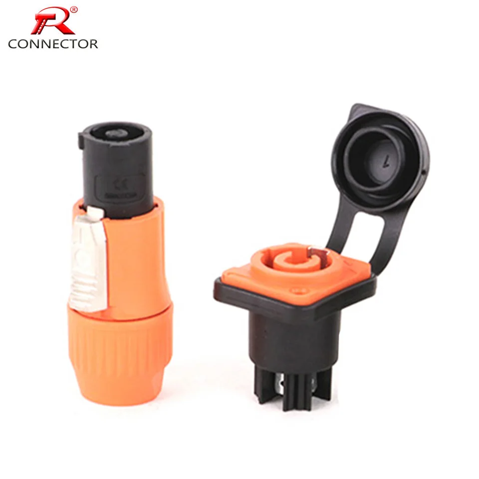 2pcs/1set nepremokavý konektor PowerCon 20A 250V 3 kolíky, NAC3FCA a NAC3MPA-1, výkonná zástrčka+napájanie konektora ženského podvozku zásuvky podvozku