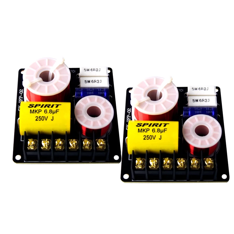 2pcs 2 Way 100W reproduktor MKP Treble 3200Hz Bass Frekvencia deliacich obvodov domáceho kina Hifi Stereo Audio Crossover Filtre