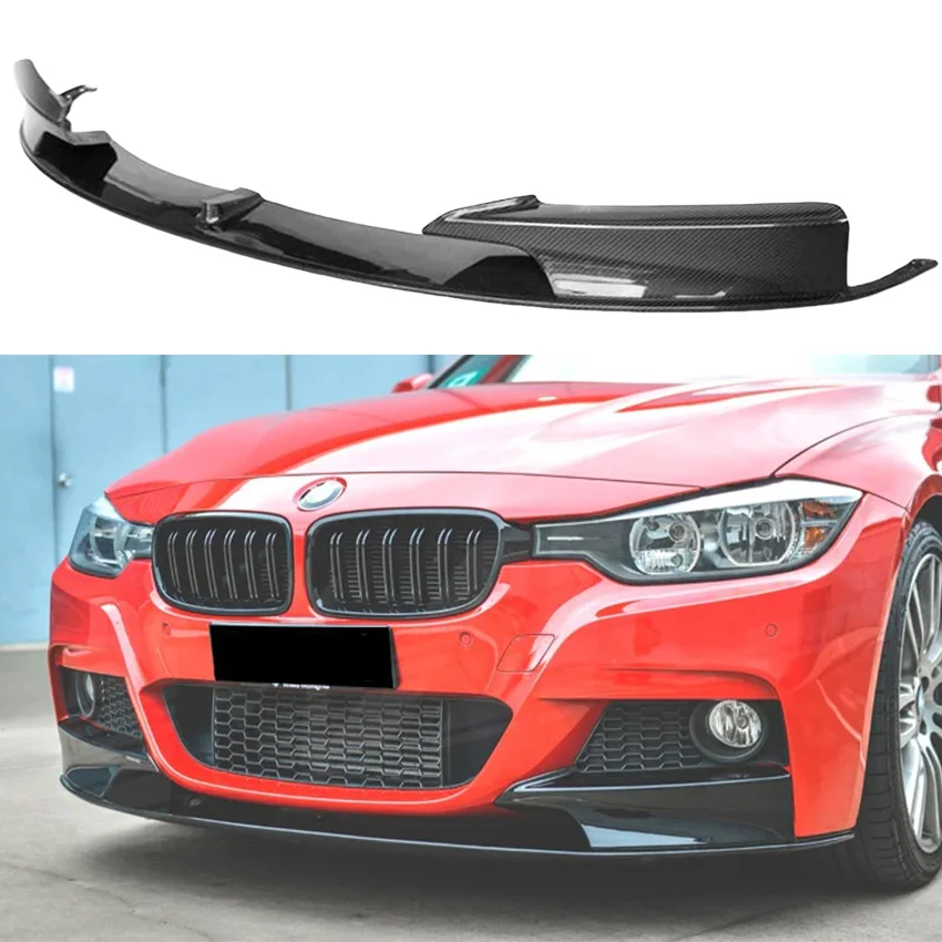 2pcs 2013 až 2018 pre BMW 3 Series F30 F31 328I 330I 335I 340I 320D 330D MP STYLE PREDNÝ SPOILER BUMPLER PEPLET DIPLIFUSER ABS ABS