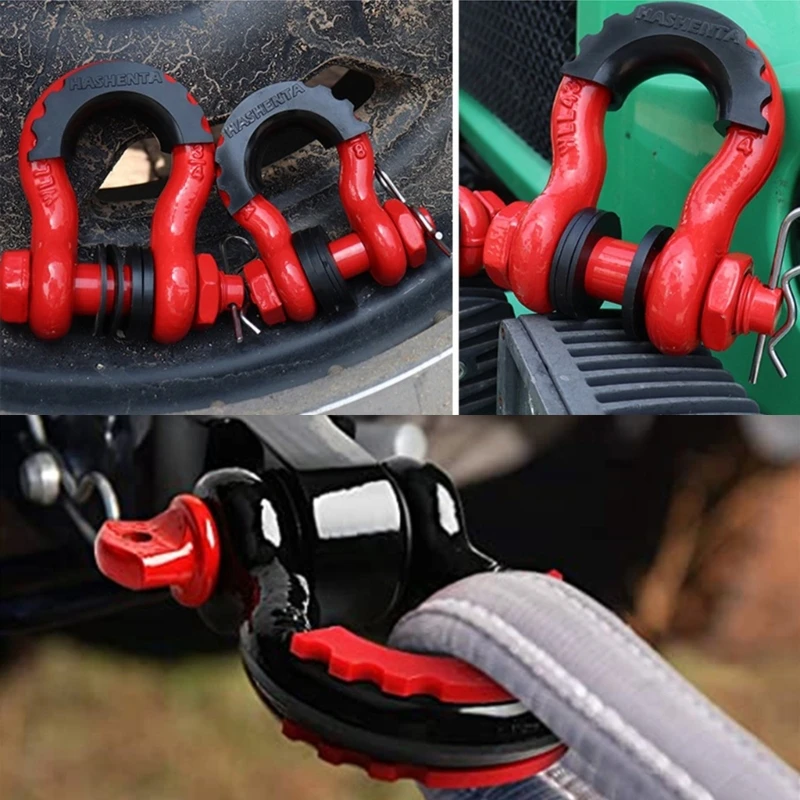 2pcs 28660lbs Break Strenght D-Ring Anchorov okovy na obnovu vozidla 5/8 