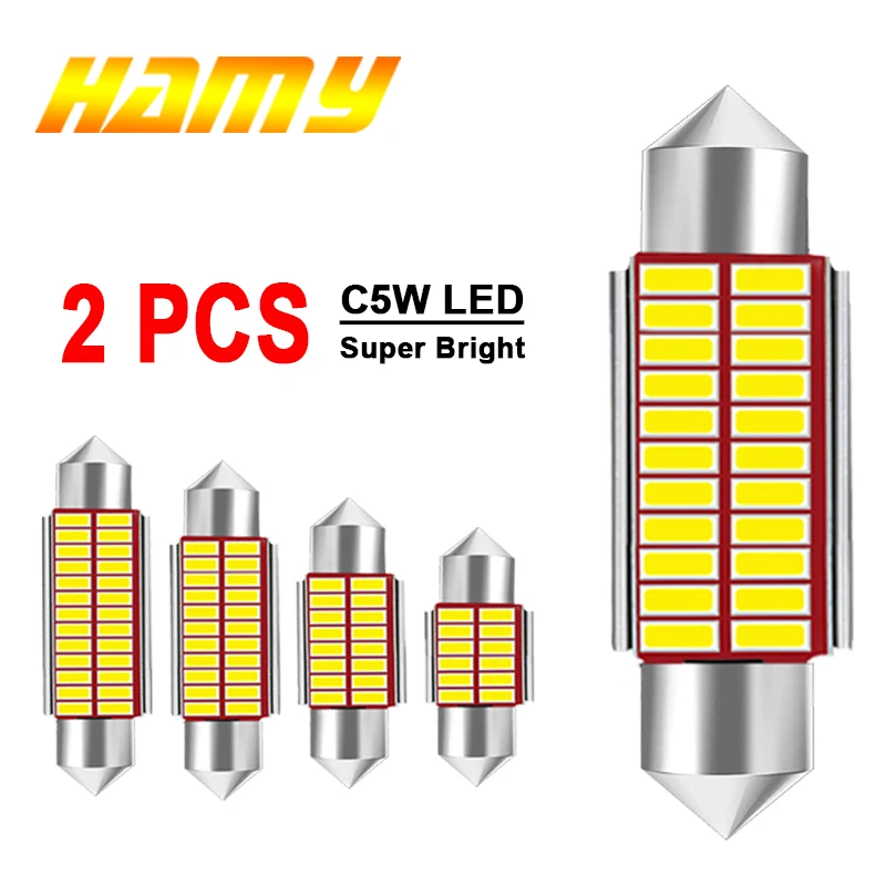 2pcs 300 lm C10W C5W LED žiarovka Canbus pre interiérové ​​mapy kupoly kupos