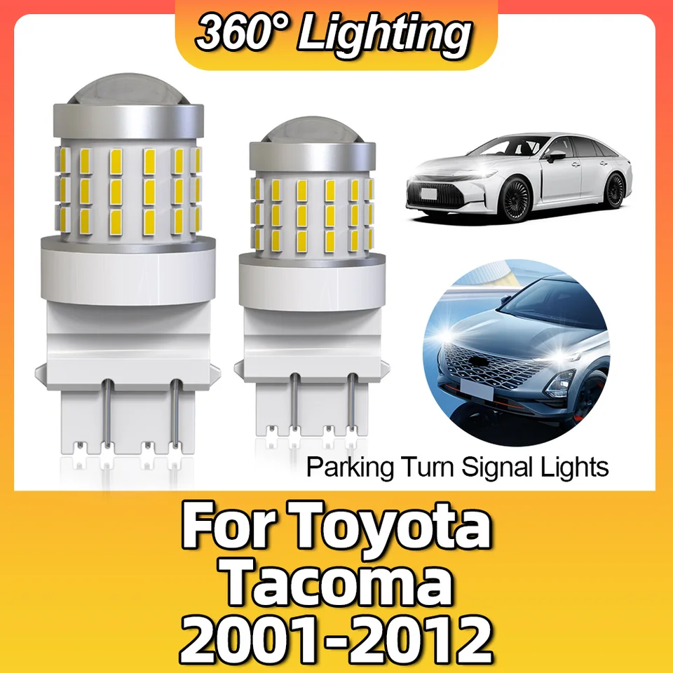 2pcs 3157 P27/7W 25T LED TACK žiarovky Automatické zákruty auta Signál svetlo 6000K White pre Toyota Tacoma 2001-2007 2008 2009 2009 2011 2011 2011