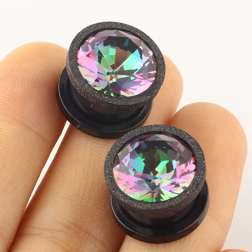 2pcs 316l z nehrdzavejúcej ocele Uši tunely Piercing Ear Expander Flesh Piercing Body Šperky pre muža žena 6 mm-16 mm