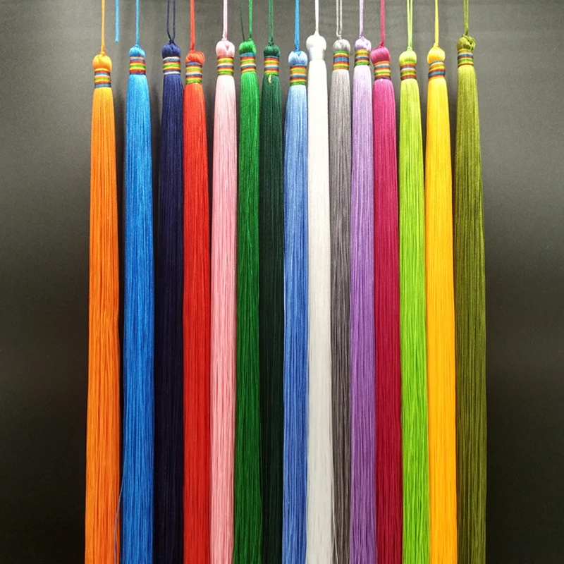 2pcs 33 cm veľmi dlhé pletené strapce DIY šperky Domov Textilný záves odev Dekoratívne výroba kúziel prívesky remeselnícke strapce