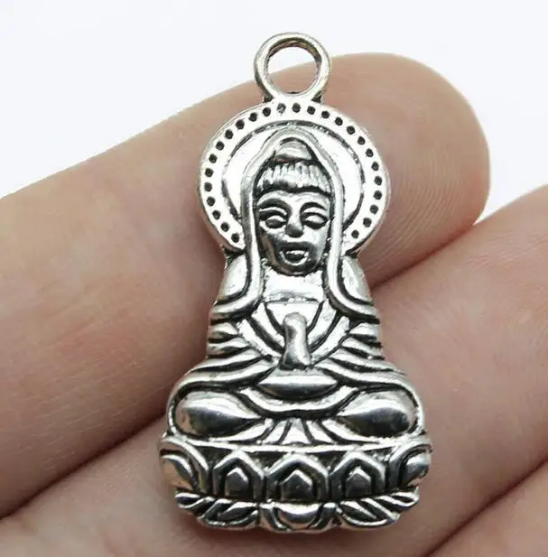 2pcs 34x18mm Tibetan Silver obojstranná bohyňa milosrdenstva pre šperky výroby EF3712