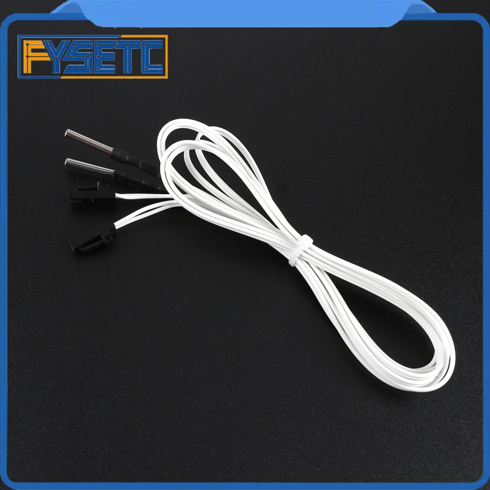 2PCS 3D Časti tlačiarne HT-NTC100K Teplotný snímač termistora L 1M pre 350 stupňov pre extrudér Prusa I3 MK2S/MK3/MK3S HOTEND