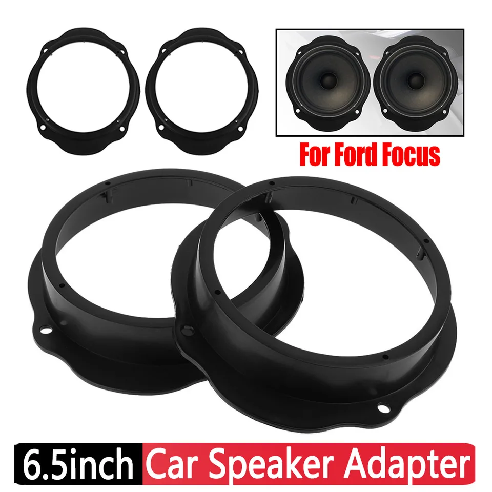 2pcs 6.5in automobilový predný dvere reproduktorový spacerový kruhový adaptér dosky na styling automobilu Montáž