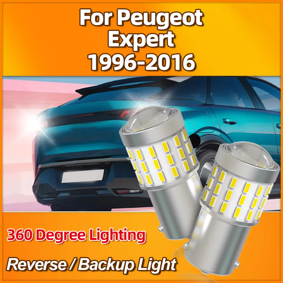 2PCS 6000K Svetlá reverzných automobilov 1156 BA15S P21W záložné žiarovky 12V pre odborníka na Peugeot 1996-2009 2010 2011 2012 2013 2014 2015 2016 2016