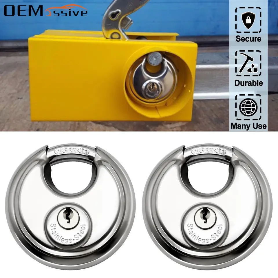 2pcs 70 mm disk Zohatenie z nehrdzavejúcej ocele ZATVORENÉ SHACKLE ZAMIENKY ZÁVOD 4 KOROKOVÉ ZÁVOD ZÁVER VOJENÉ DVORY