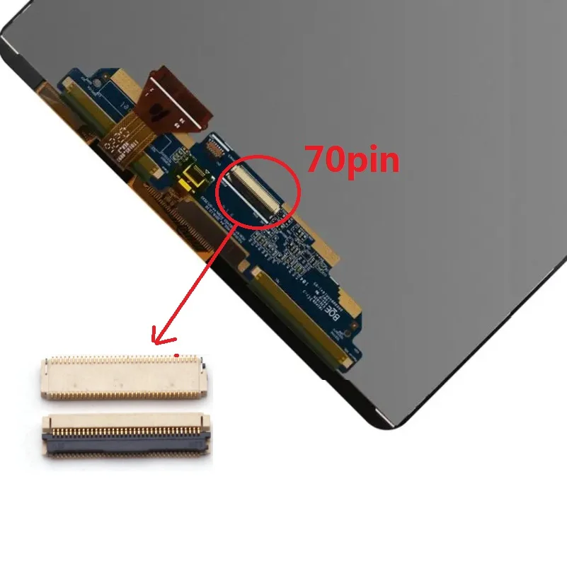 2pcs 70 PINS LCD FPC konektor na displeji pre kartu Samsung Galaxy A.1 2019 SM-T510/T515