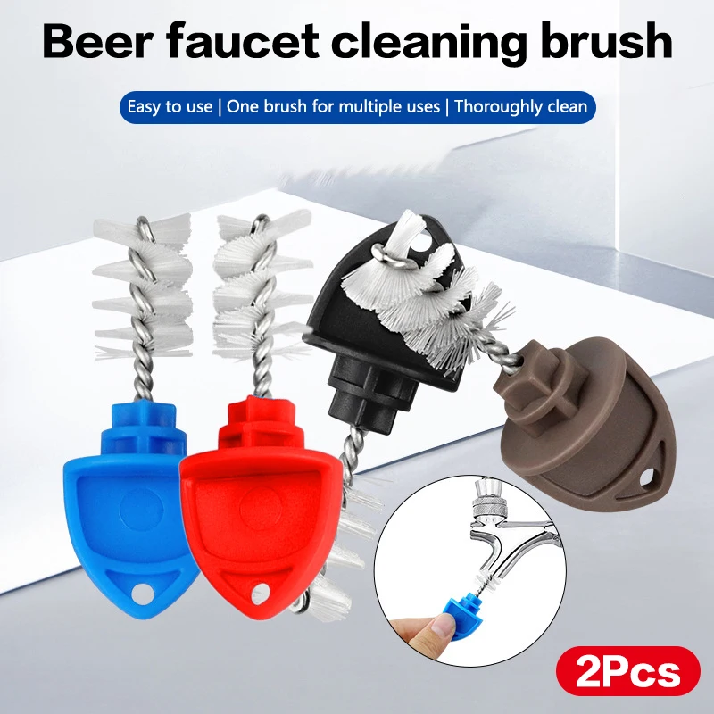 2pcs 75*20*15 mm Draft pivo Tap Clean Sanitárne čiapky Kefa prenosné pivné kohútiky