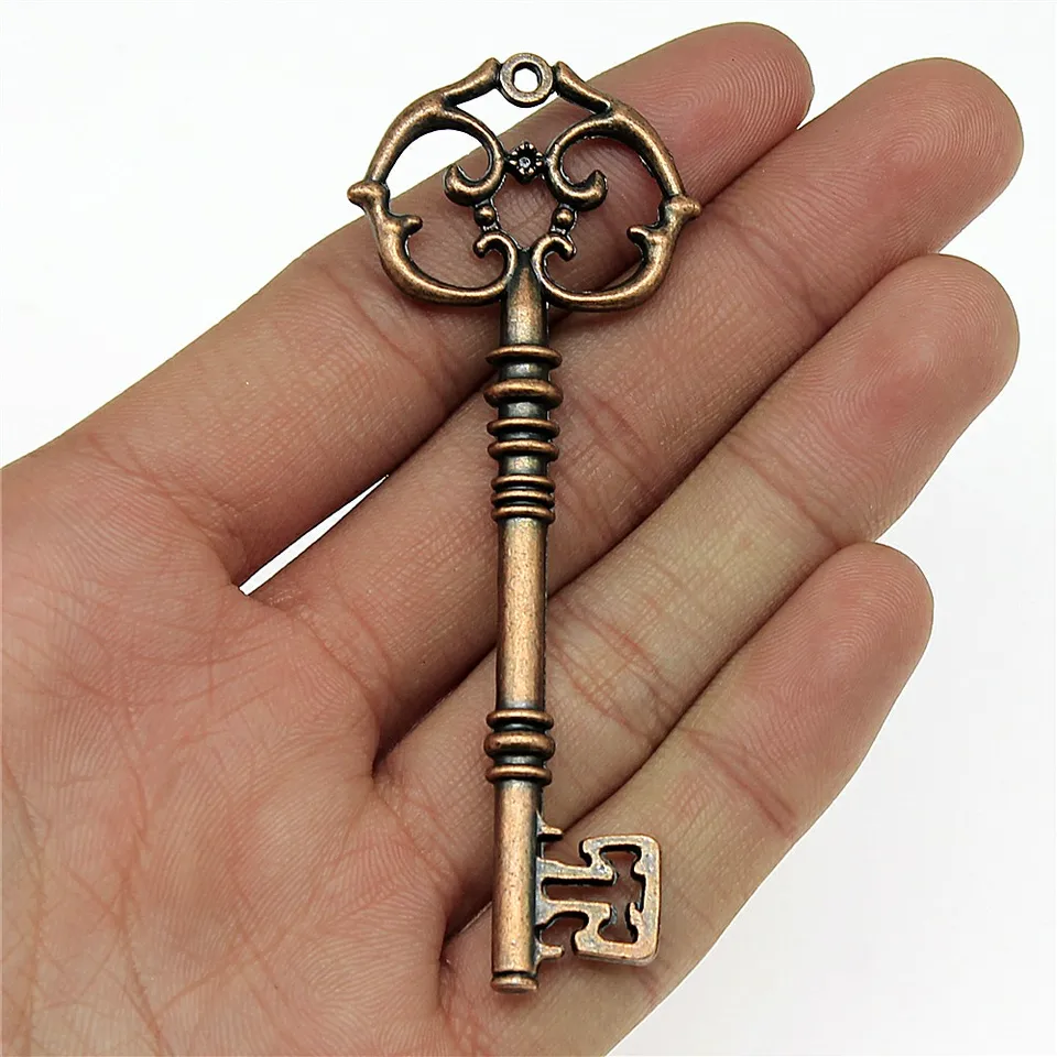 2pcs 82x31mm 3 farby starožitné strieborné farby starožitné bronzové dekoratívne prívesok