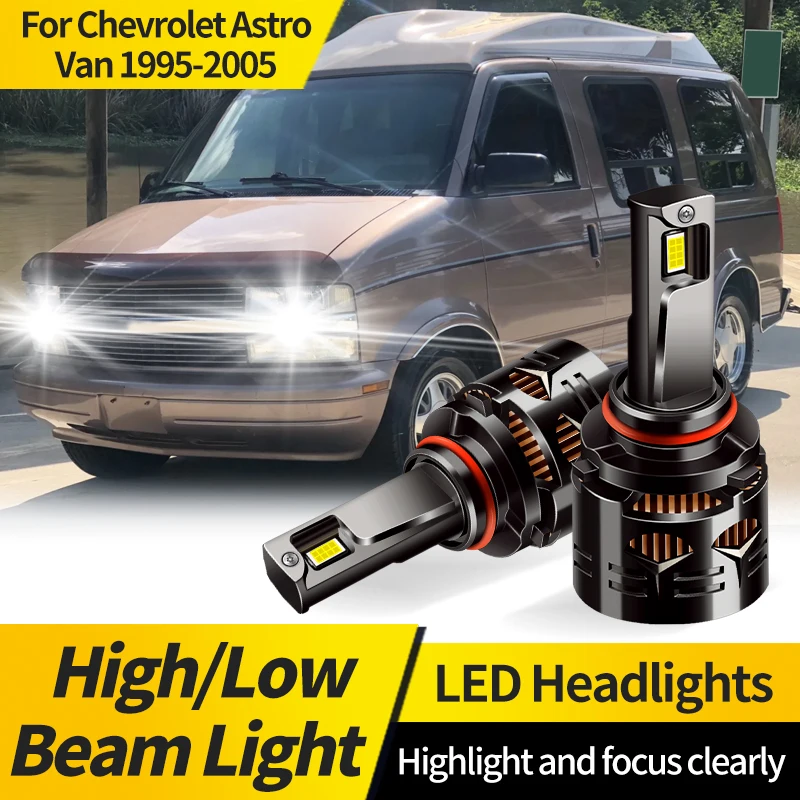 2pcs 9005 HB3 LED svetlomet Super Bright CSP Automatické hnacie svetlomet Turb Turbo 9006 HB4 pre Chevrolet Astro Van 1995-2005