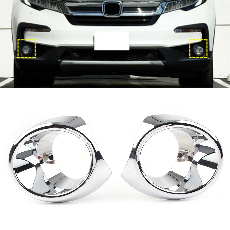 2pcs ABS Chrome Car Front Fog Light Light Cover Orez