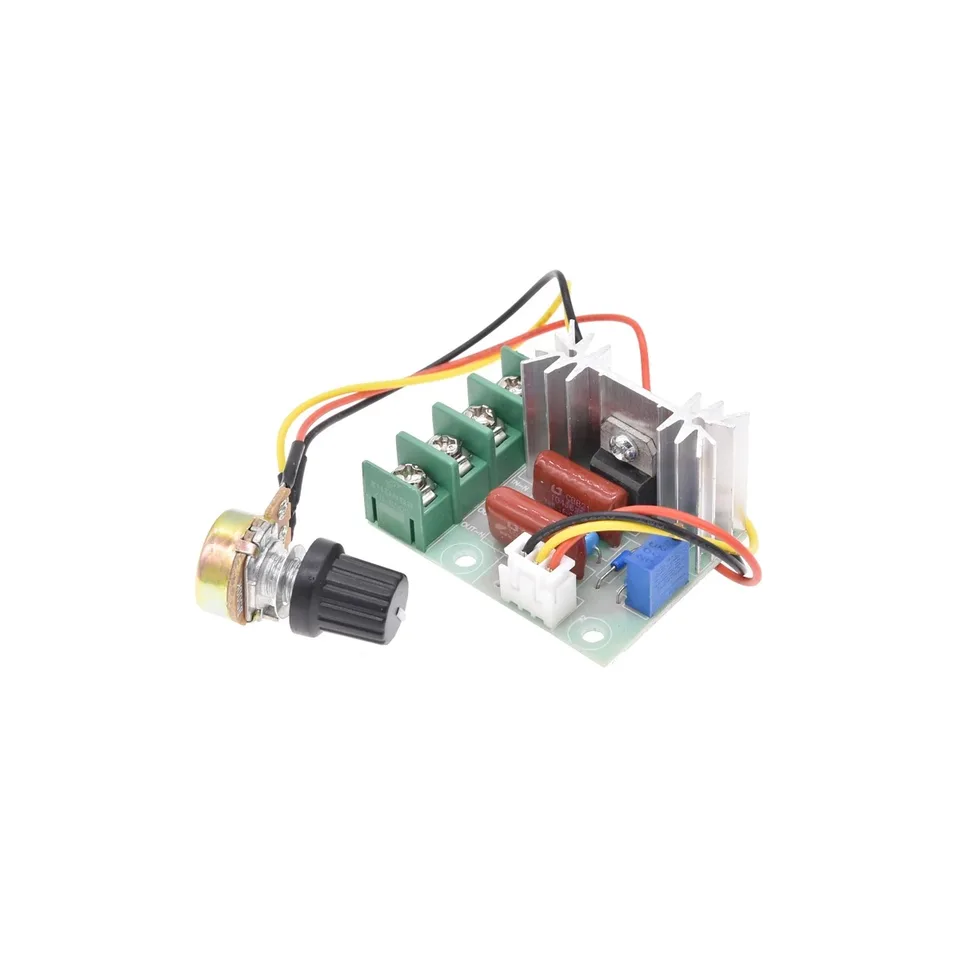 2pcs AC 220V 2000W Vysoko výkonný regulátor napätia SCR Sming Domming Dommers Motor Rýchlosť regulátora regulátora Guvernéra W/ Potentiometer