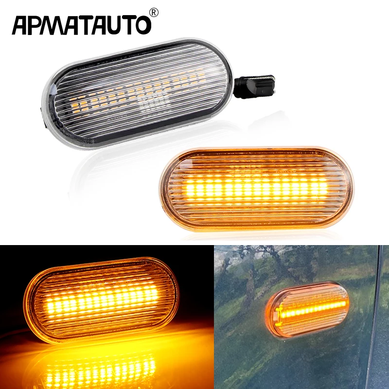 2pcs Amber LED predné bočné značkové svetlo pre Volkswagen Mk4 Golf Jetta Bora B5/B5.5 Passat alebo Beetle a GTI R32 Turn Signal Light