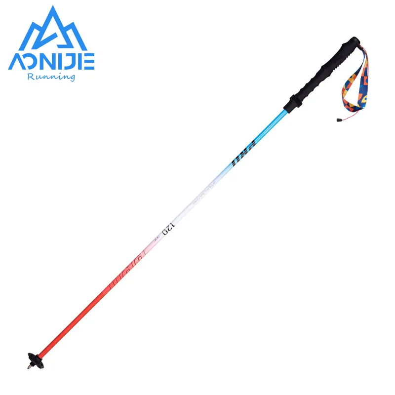 2pcs aonijie e4207 nový unisex vonkajší 7075 hliníková zliatina turistického pólu 4-sekcia bežecká pól pre chôdzu 110 cm 120 cm