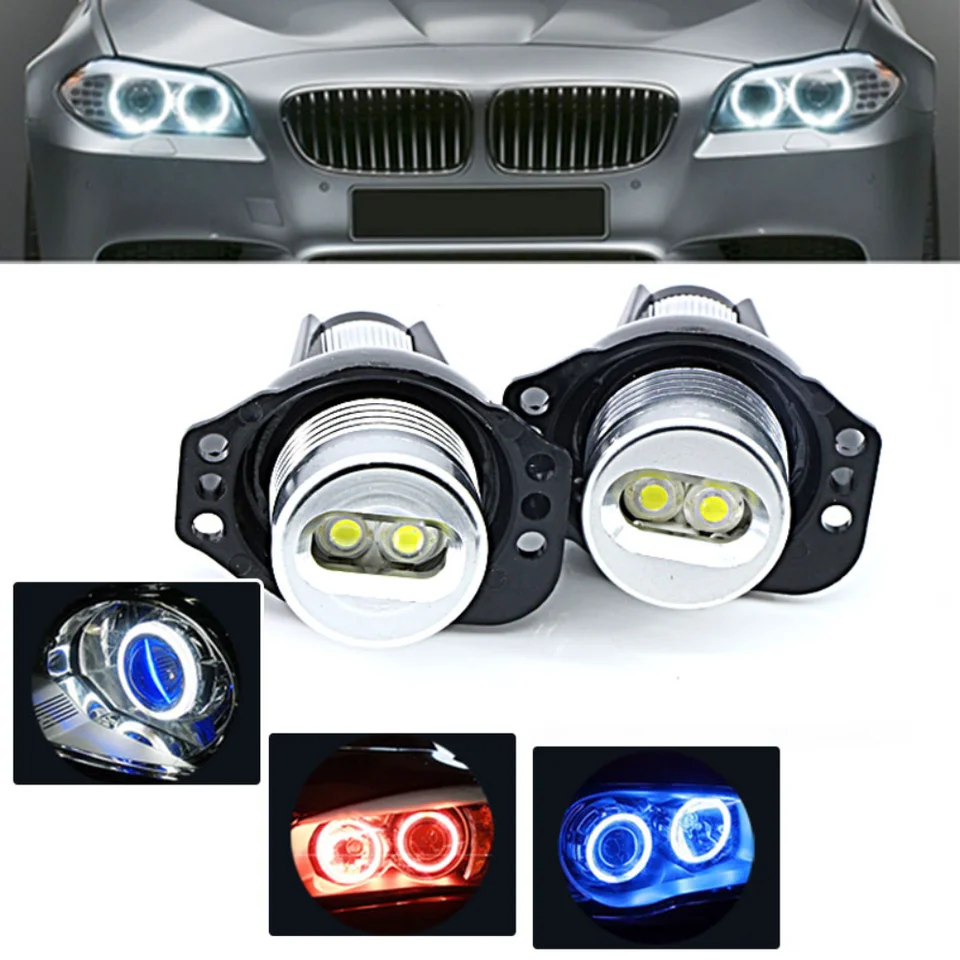 2pcs auta LED anjelské oči Light Halo Halo Ring Ring Zostava žiaroviek pre BMW 3 Series E90 E91 2005-2008 Príslušenstvo biele 6000K