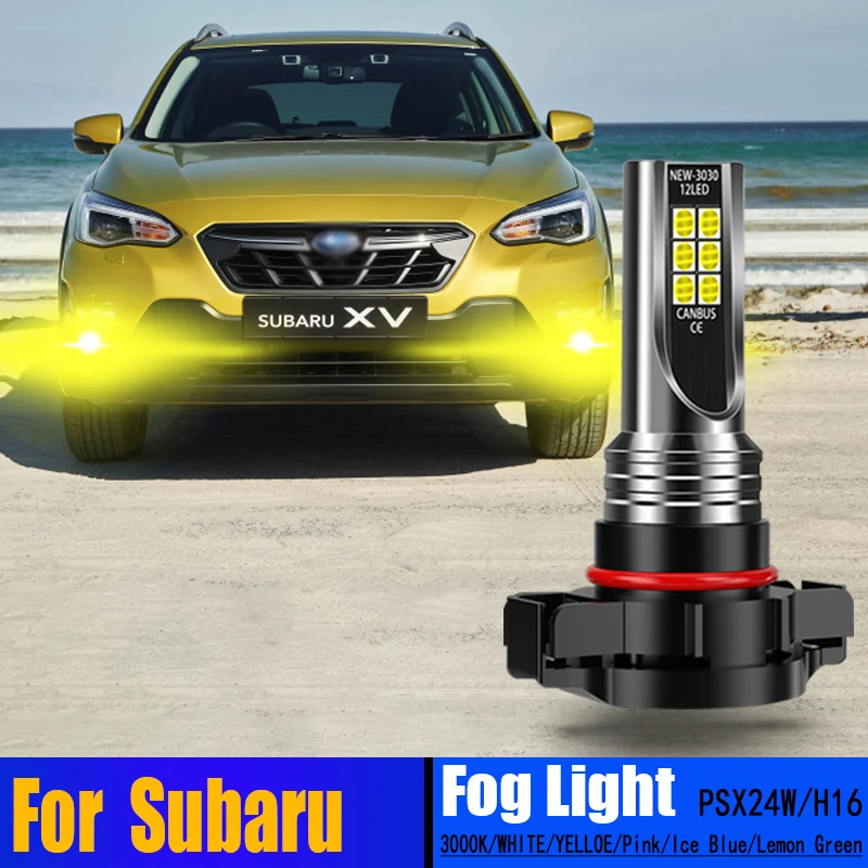 2pcs auta LED predné hmlové žiarovky žiarovky Lampa Canbus Free Chyba H16EU PSX24W 2504 pre Subaru XV 2012-2014 BRZ 2012 2013 2014 2015 2016