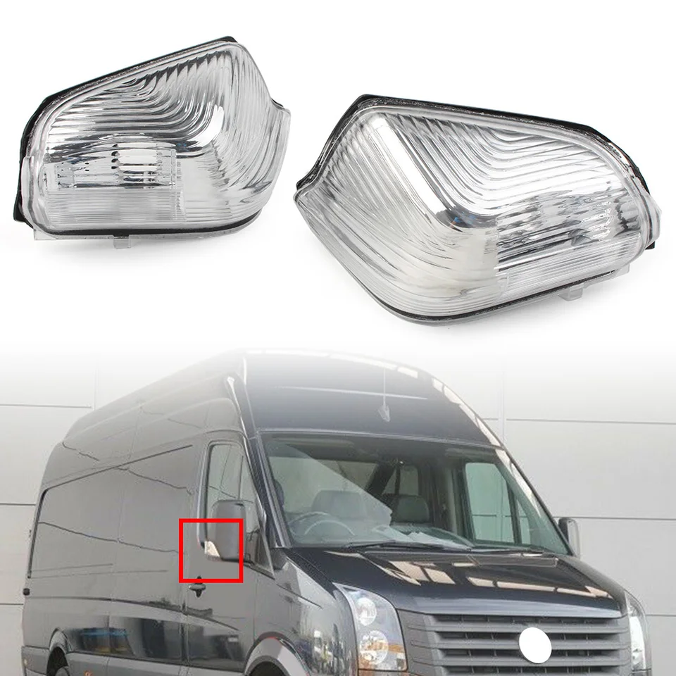 2pcs auto bočné Zadné zrkadlo Zrkadlo Turn Signal Sigpet Cover Shell pre Volkswagen Crafter I pre Mercedes Benz Sprinter 2006-2018