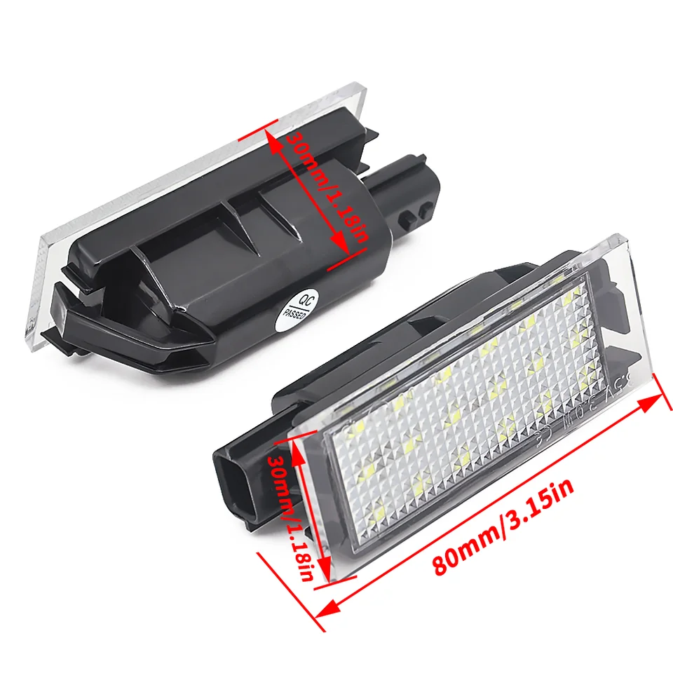 2pcs Auto numero di licenza Led Luce Targa na Renault Megane 2 Clio Laguna 2 Megane 3 Twingo Maestro Vel Satis OEM #8200480127