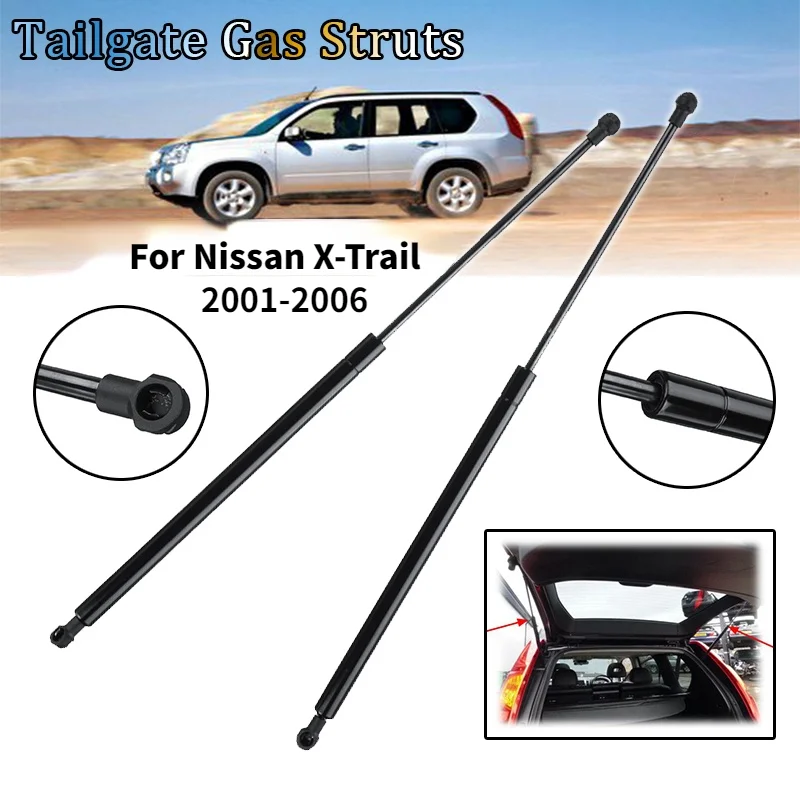 2pcs Auto Tailgate Trunt Boot Sotter Struts Podporuje pružinu pre Nissan X-Trail 2001-2006 90450-8H31A 90451-8H31A 90451-EQ30A