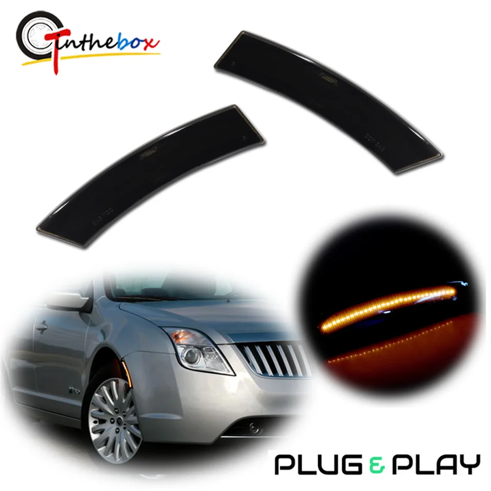 2pcs autá Amber LED auto predné blatníky bočné svetlá Zostava pre Mercury Milán 2011 2012 2012 Turn Signal Light