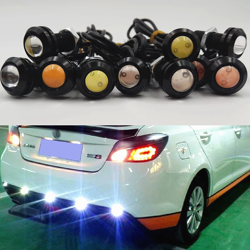 2pcs / balenie 18/23 mm DRL denné svetlo denné svetlá Zálohovanie Reverzný parkovací signál Signál Autablové žiarovky LED EAGLE EYLE 12V