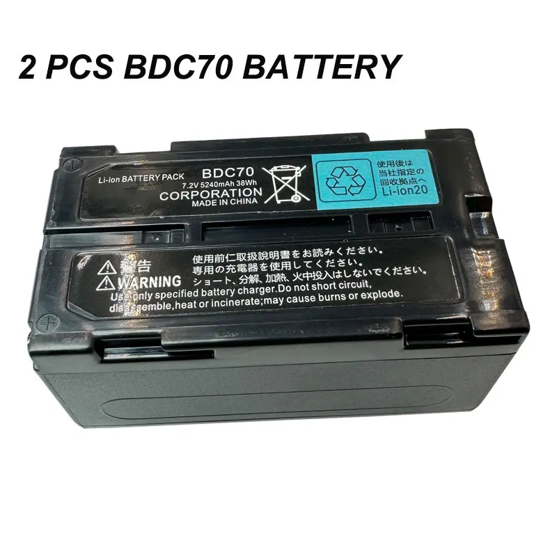 2PCS BDC70 Batéria pre SOKKIA CX/RX-350 OS/ES pre najvyššiu celkovú stanicu 7,2 V 5240 mAh Nabíjateľná li-iónová batéria