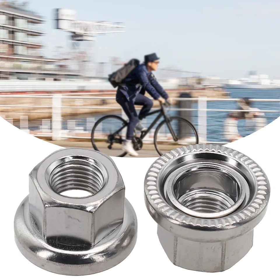 2pcs bicykle posádka matica na bicykli vymeňte bicykel s pevným prevodovým kolesom M9 M10 3/8 skrutkovacia matica kvetinová bubna pre bicykel bicykel