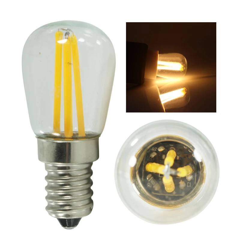 2pcs bombillas LED vlákno svetlo E14 B15D 3W 110V 220V 12V 24V Super Home Indoor Indoor Sviečka Spotlight 12 24 voltov
