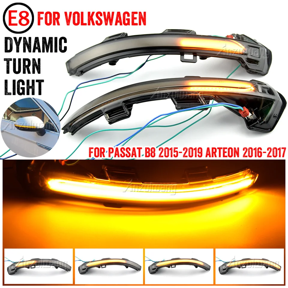 2pcs bočné zrkadlo indikátor sekvenčné blinker pre VW Passat B8 Arteon 2015 2016 2017 2018 2018 2019 Dynamic LED Turn Signal Light
