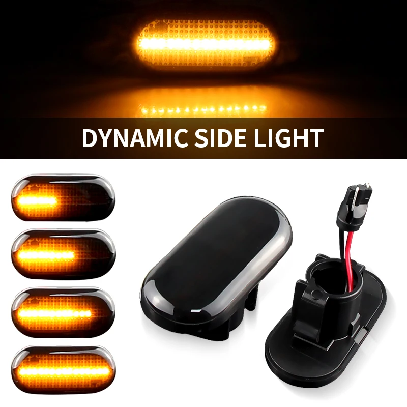 2pcs Canbus pre Mercedes-Benz Smart Fortwo Coupe (453) Cabriolet (453) tečúca vodná indikátor LED bočné markerové svetlo smerového signálu