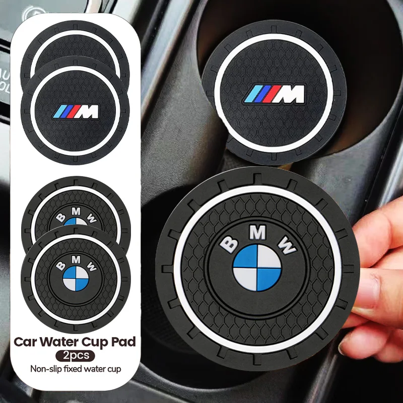 2pcs Car anti sklzové doštičky Coaster Voda držiak držiak na držiak na držiak pre BMW M E90 E92 E93 F20 F21 F30 F31 F32 F33 F34 F15 F10 F01 X5 E36