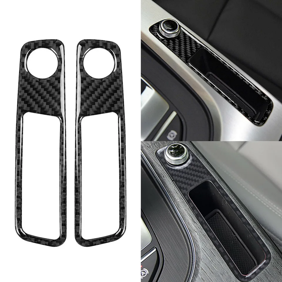 2pcs Car Console Objem Panel Cover Panel Cover Decanrative Tink pre Audi A4 B9 2017 2018 2019 2020 LHD/RHD