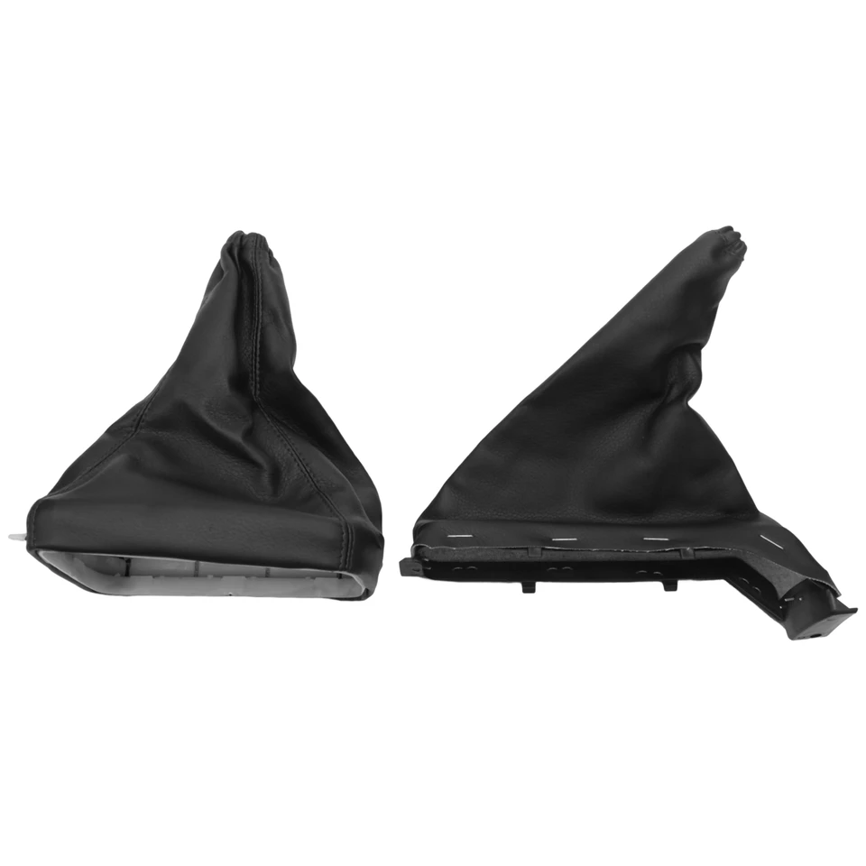 2pcs Car Handbrake Shift Shift Boot Gaiter Gaitor Pu Leather Black pre Opel Astra G Zafira A Vauxhall 1998-2004