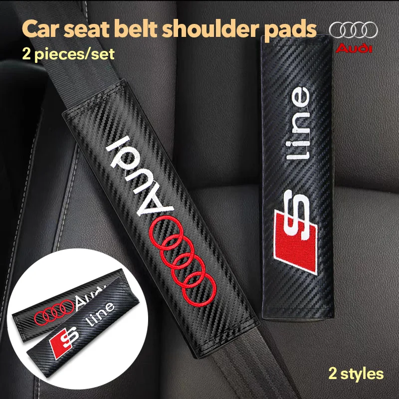 2PCS Car Logo BEZPEČNÝ BEZ PREVÁDZAJÚCE OCHRANA AUTOBNÉ OPATNÉ POLADOVÉ RAMENIE PRE AUDI S7 F3 RS B8 QUATTRO B6 A5 B9 A6 C7 Q5 8P S SLINE