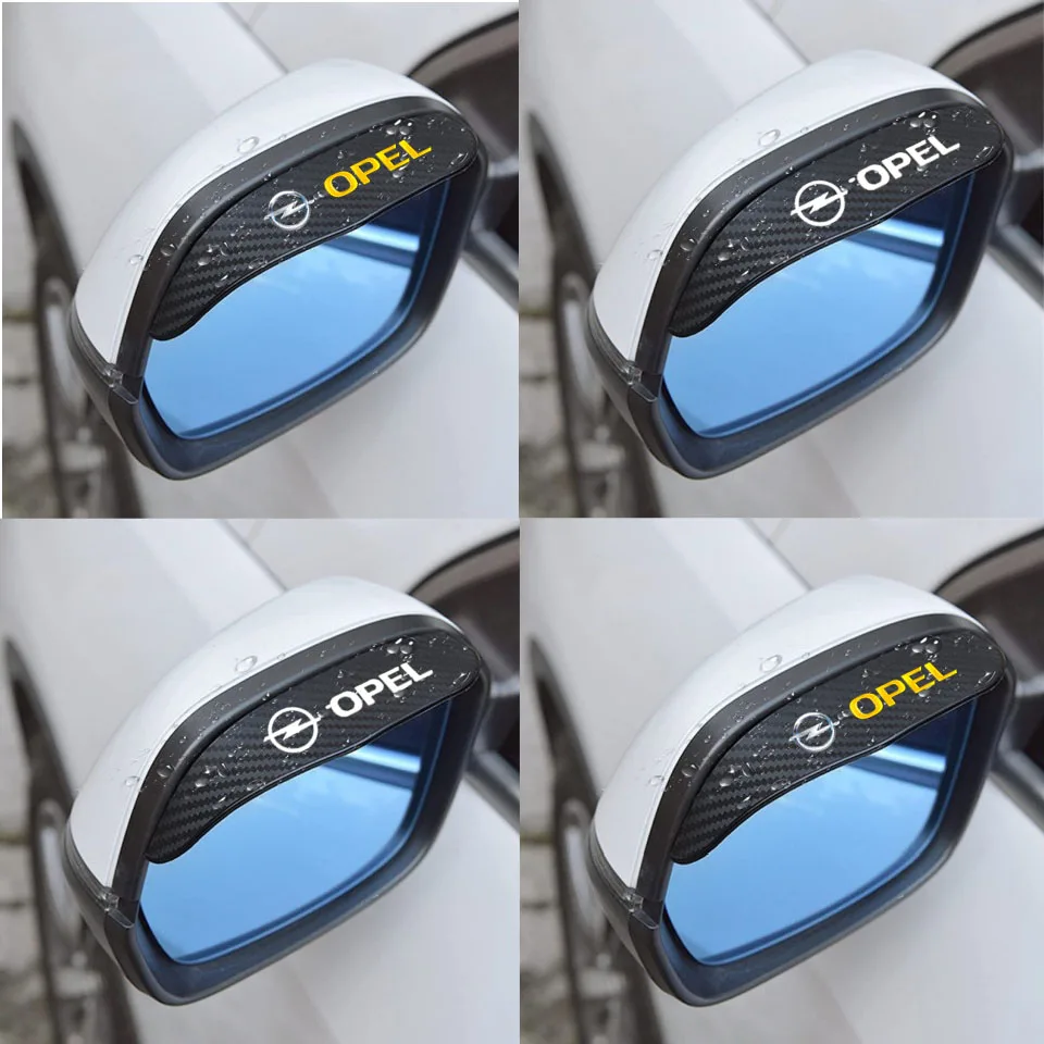 2pcs Carbon Fiber Car Reseplar Mirror Rain Racker Sticker pre Opel OPC Line Astra insignia Corsa Mokka Vectra Zafira