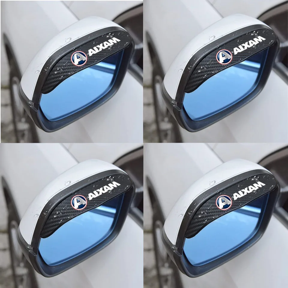 2pcs Carbon Fibre Car Reseplaview Mirror Rain Rain Sticker pre Aixam City S 4 6 7 Crossline 4 6 Minauto Roadline Scouty R