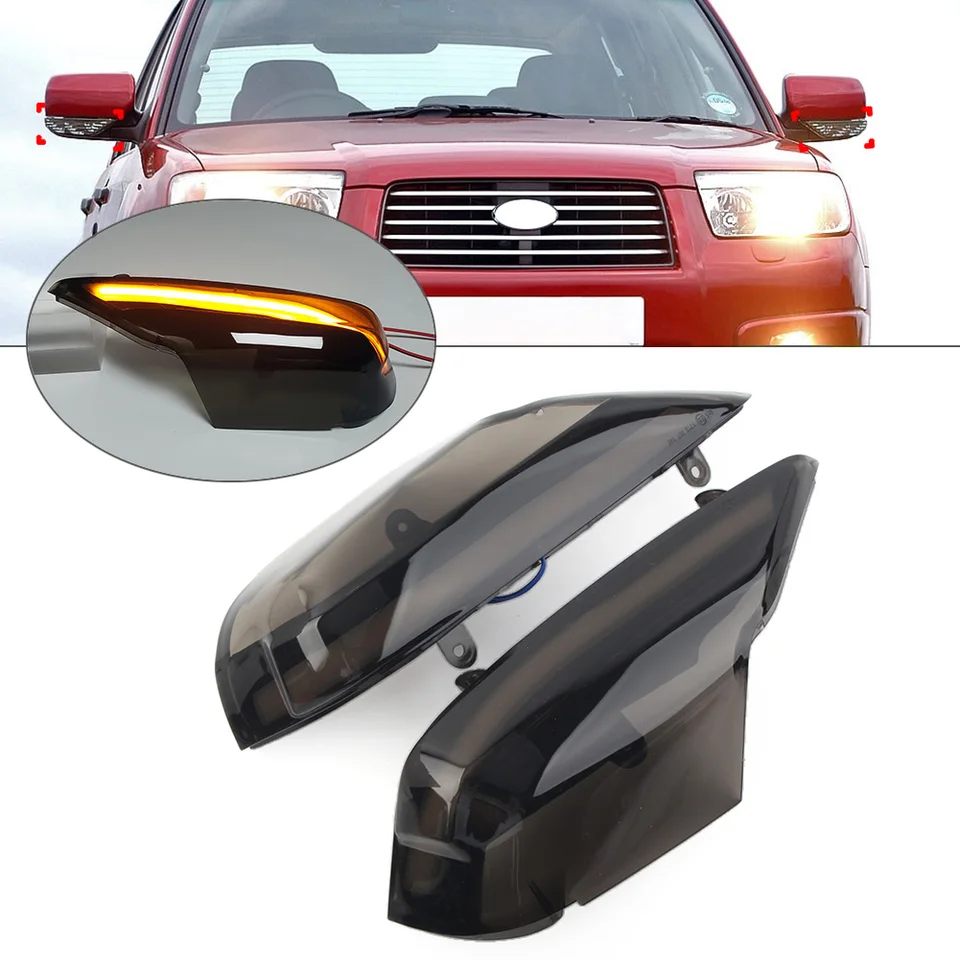 2pcs Carvew Mirror LAMP LED DYNAMAMICKÉ SIGNALY SIGNALTS pre Subaru Forester Legacy Outback 2003 2004 2005 2006 2007 2008