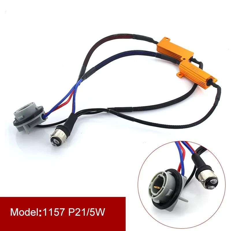 2PCS CAUBUS REESTOR 50W 1156 P21W PY21W T20 7440 7443 1157 BAY15D P21/5W LED svetlá LED LOAD LADA