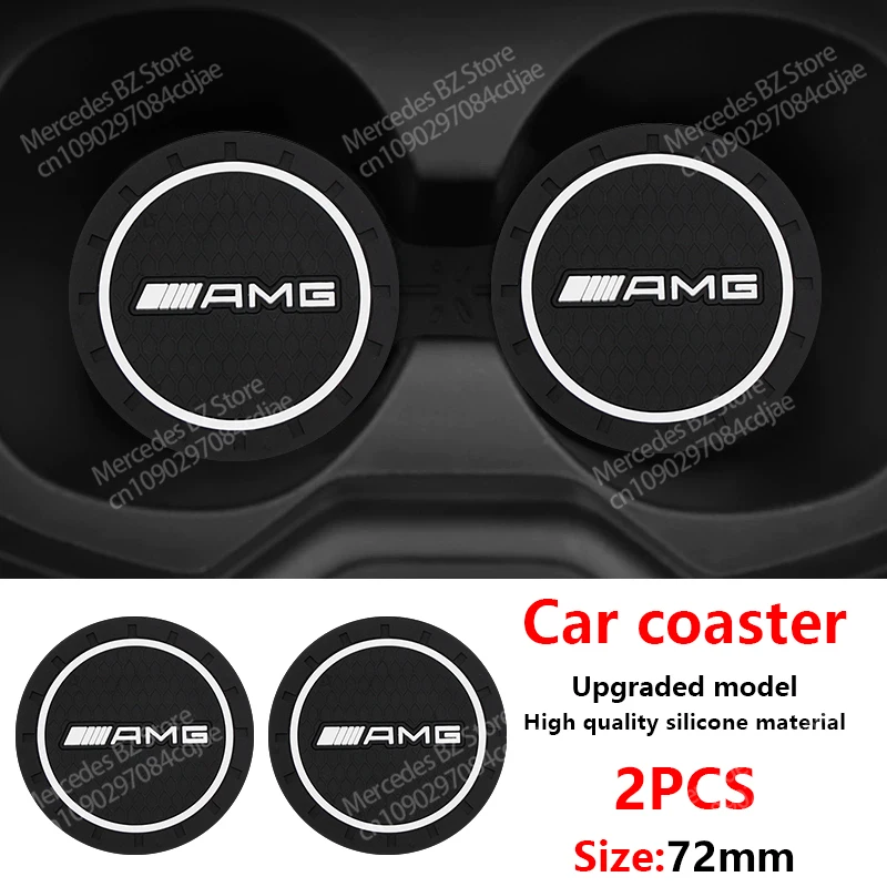 2pcs coaster coaster vodná voda držiak na držiak proti šmykľavke pre rohožky pre benzové clk GLC W212 C200 C300 W203 W204 W205 W169 W176 GLC