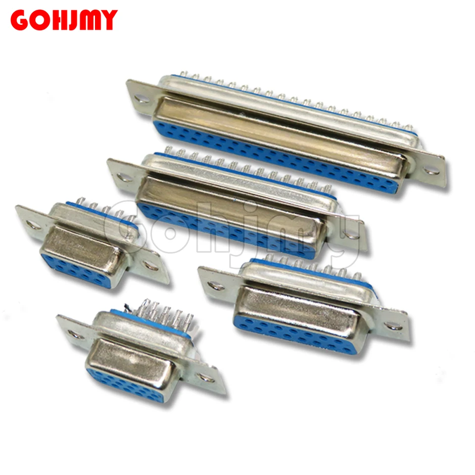 2pcs DB9 DB25 DB15 DB37 Žena/samec D Typ VGA Plug Data Connector 2/3 Row DB9 DB25 DB37 9/15/25/37