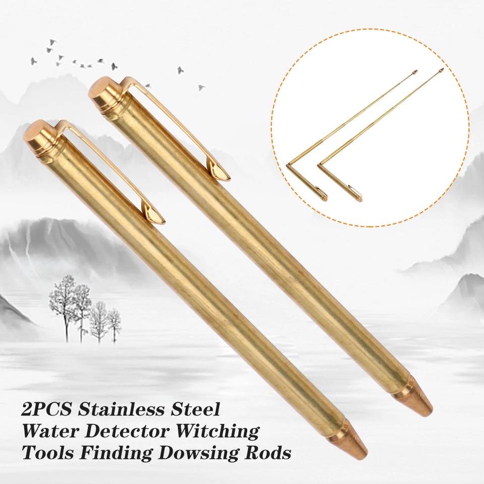 2pcs Dowsing Rods Divining Detector Outdoor Energy Voda čarodejanie nastaviteľné detektor PARORMAL HOVANIE Psychic Rod
