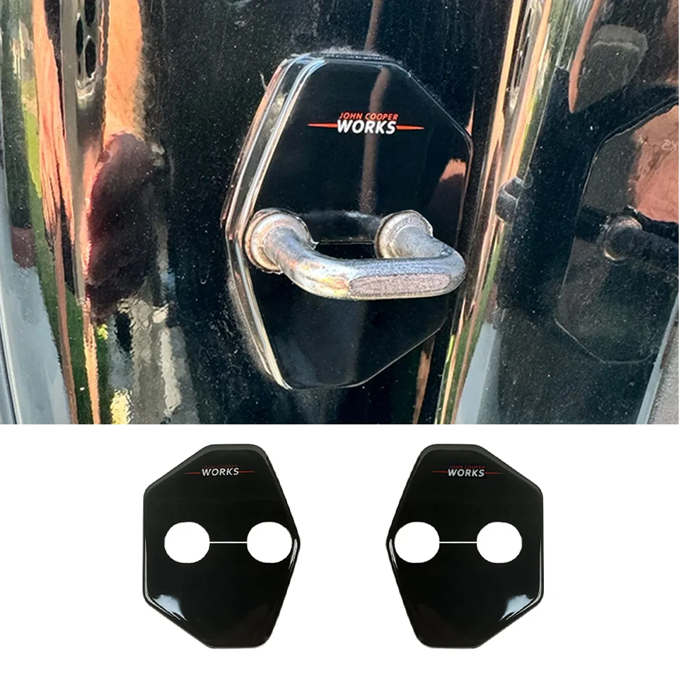 2pcs Dvere CAR DOOR LOCK Ochranná spona STYLING PUSLING pre Mini Cooper R55 R56 R57 R58 R59 Automatické príslušenstvo Anti Rust