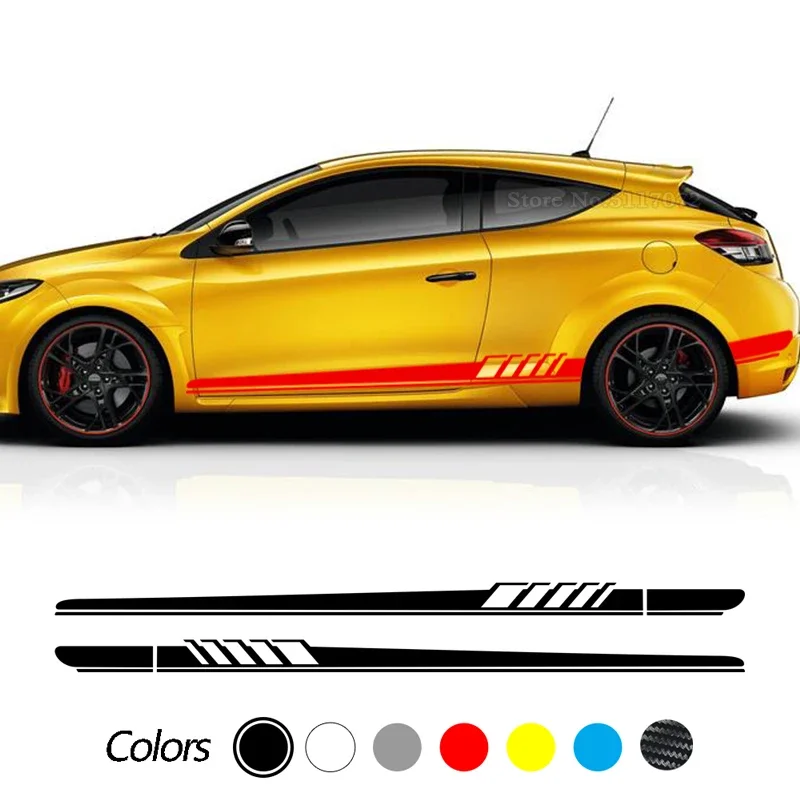 2pcs dvere na bočné nálepky Automatické nálepky pre Renault Megane Scenic Dacia Sandero Logan Clio Laguna Captur Fluence Koleos Zoe