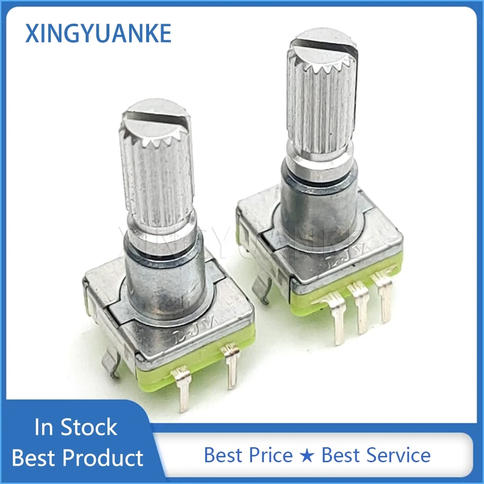 2pcs EC11 Rotary Encoder 30 Umiestnenie 15 pulzný kvetinový hriadeľ 20 mm navigačný navigačný zvuk Audio Objem Objem Objem Potentiometer 5-kolík